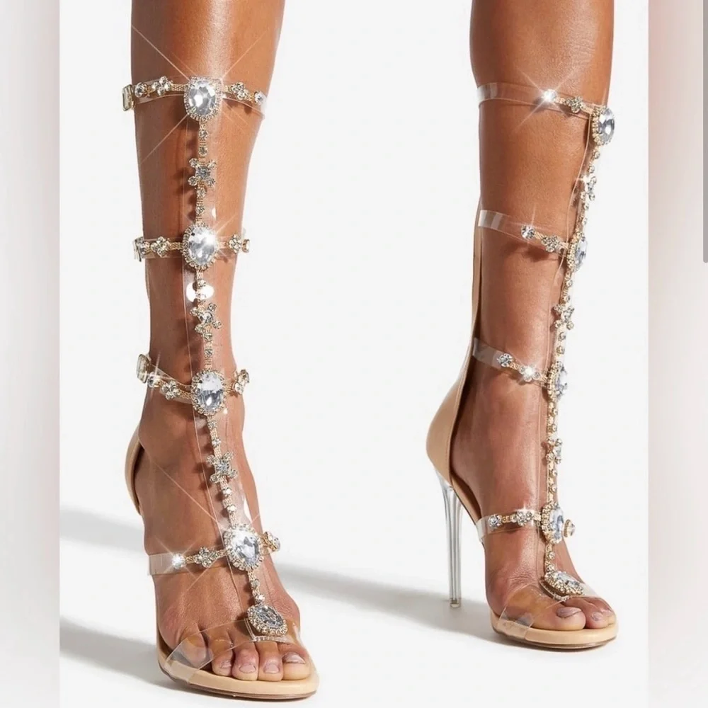 Crystal-Embellished Gladiator Heel - Picture 3 of 9